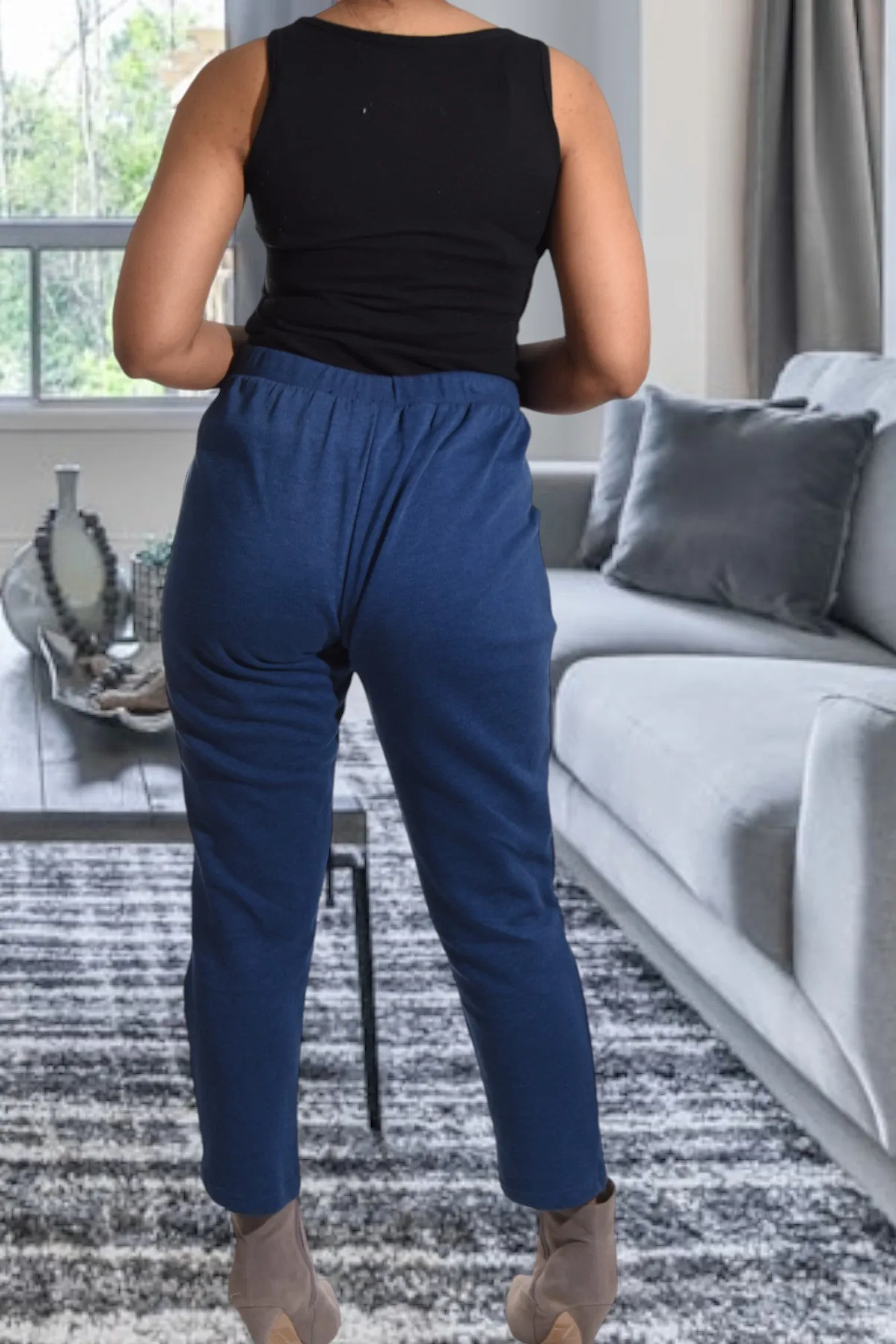 Ladies Navy Track Pants