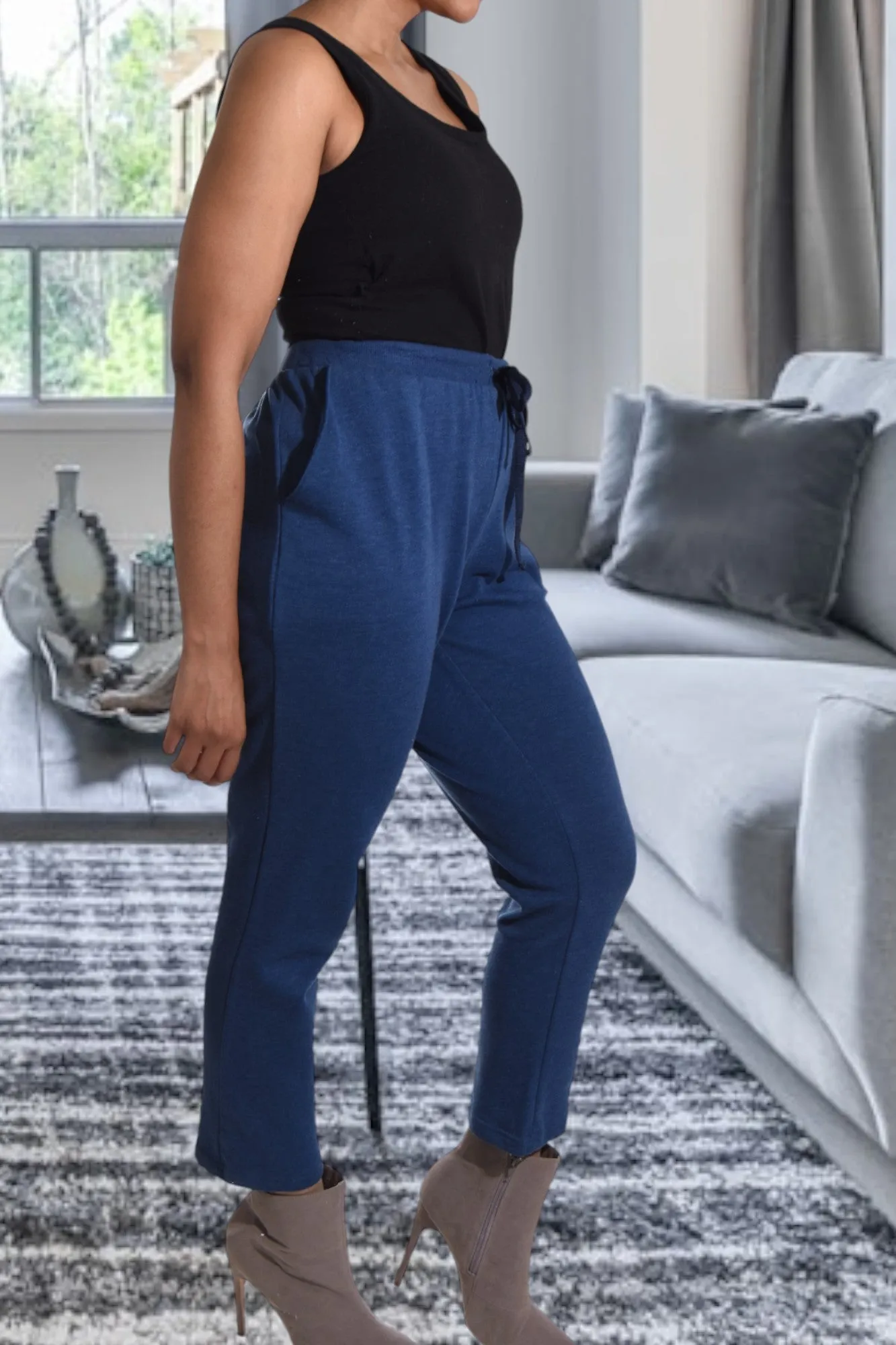 Ladies Navy Track Pants