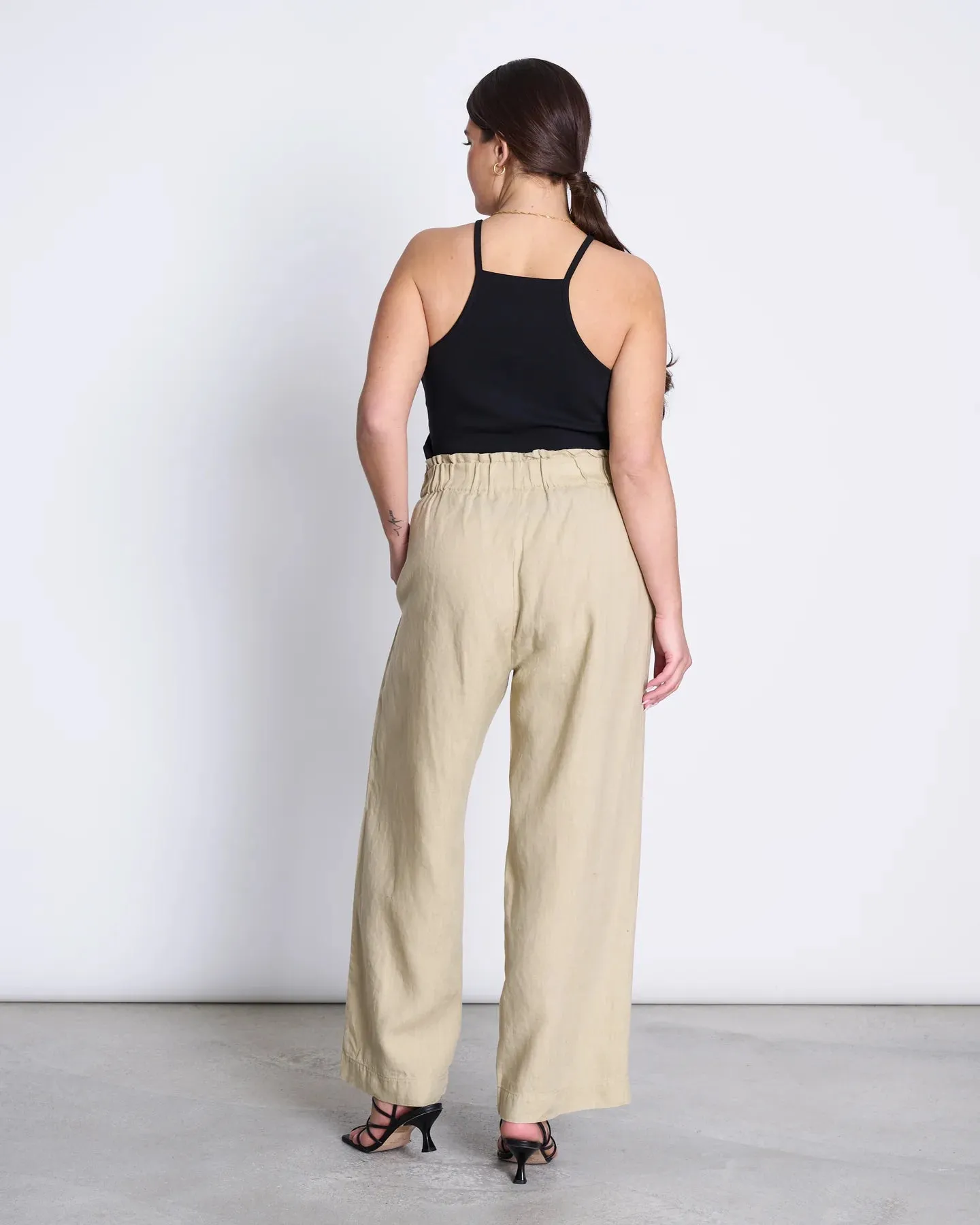 linen pants - beveren - sand