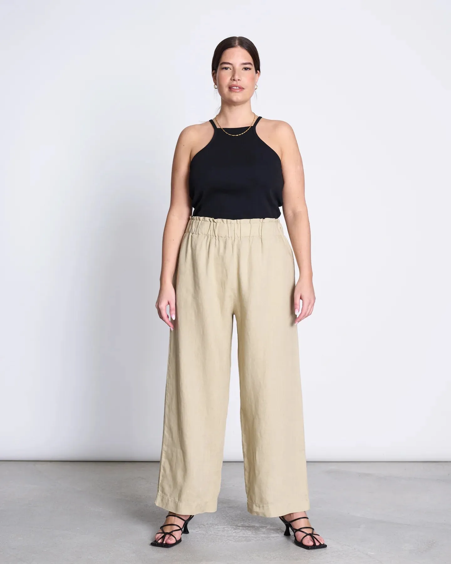 linen pants - beveren - sand