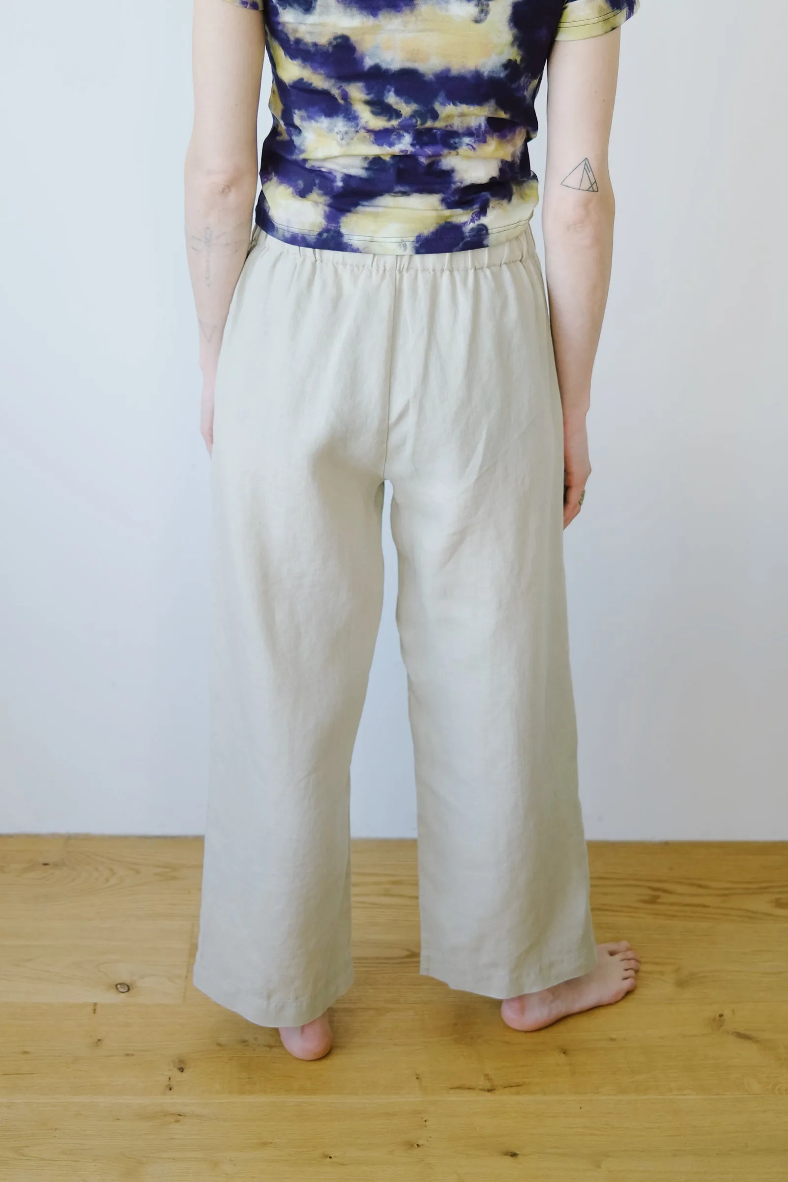 linen pants - beveren - sand