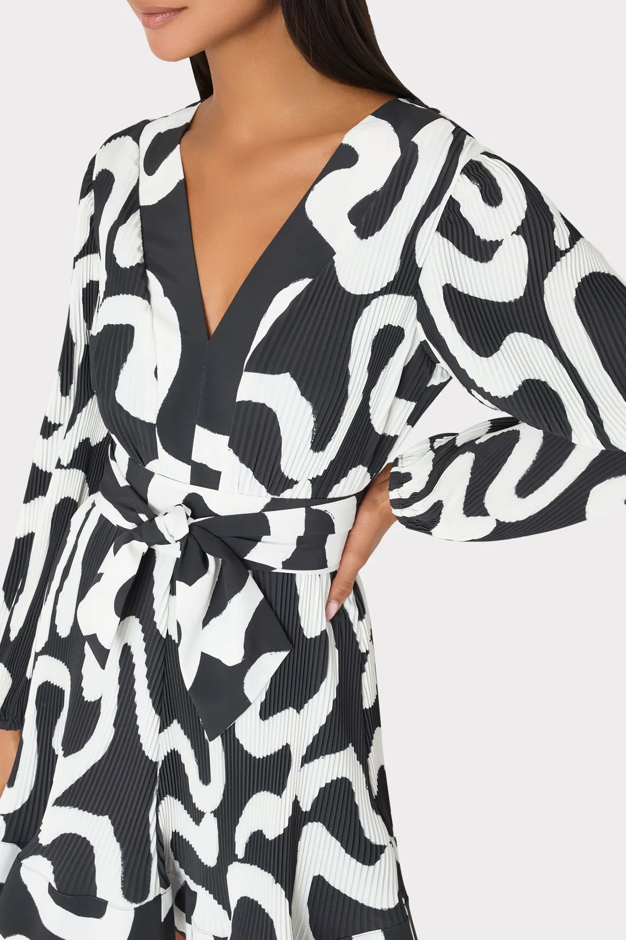 Liv Ink Swirl Pleated Dress