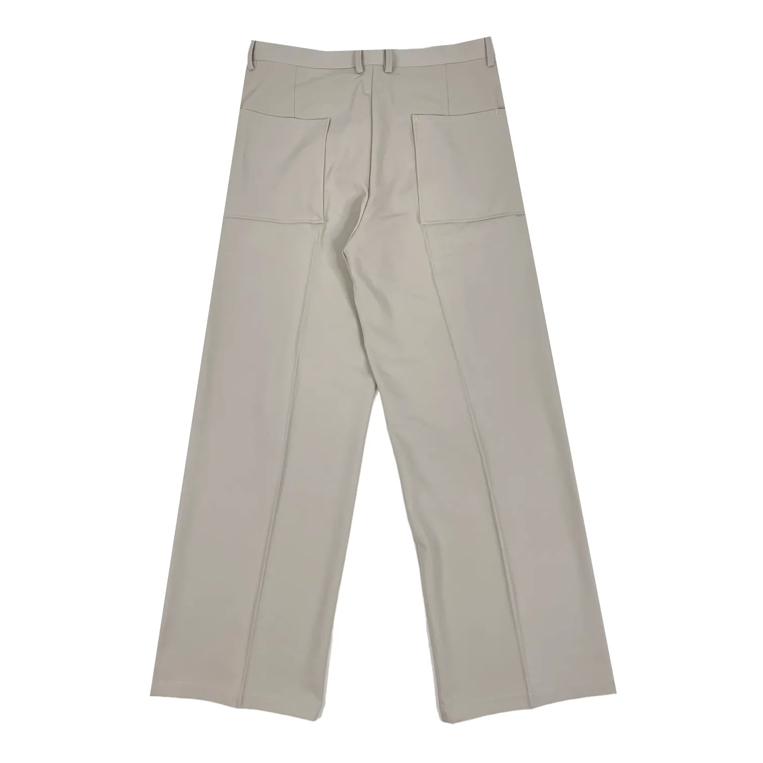 Loose fit single pleat wide leg trouser