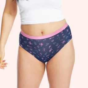 Love Luna Period Eco Recycled Nylon Midi Brief-Denim Flash