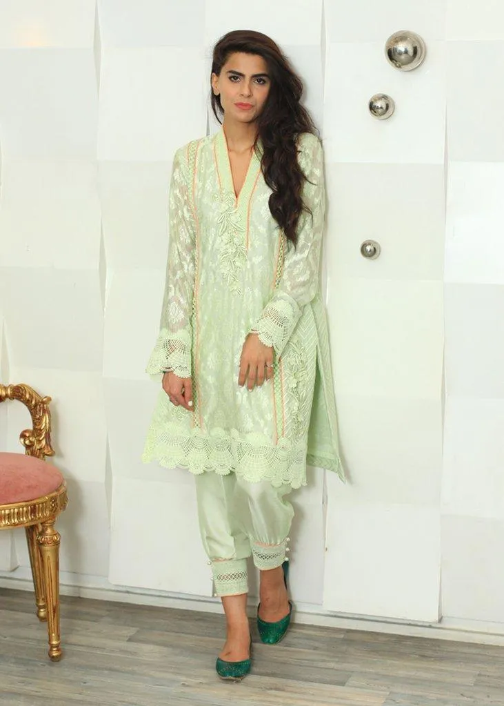 Maheen Trends - Day Lily - Green - Cotton - 2 Piece