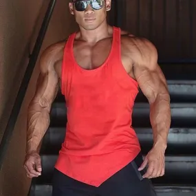 Men's Solid Color Stringer Tank