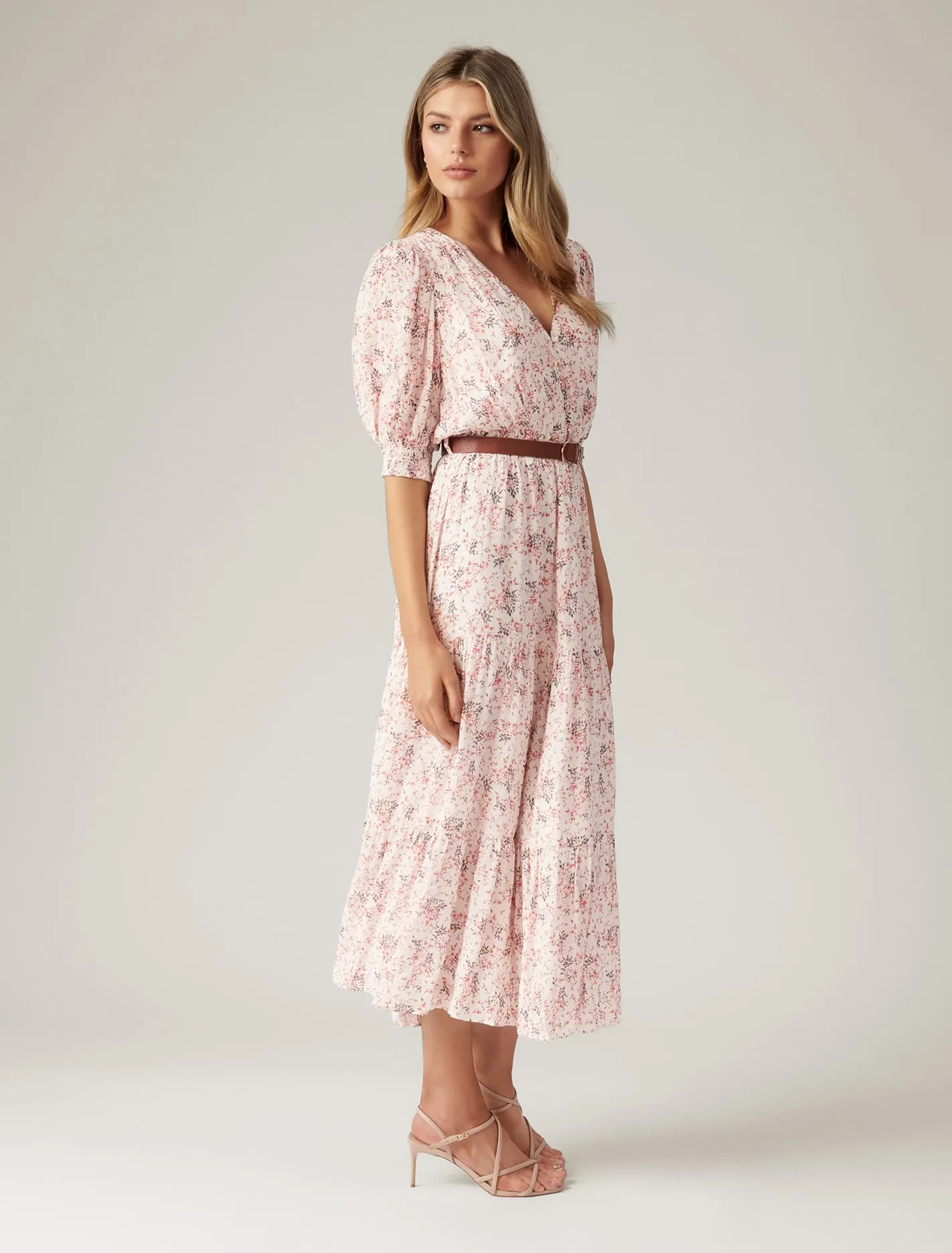 Michelle Belted Midi Dress
