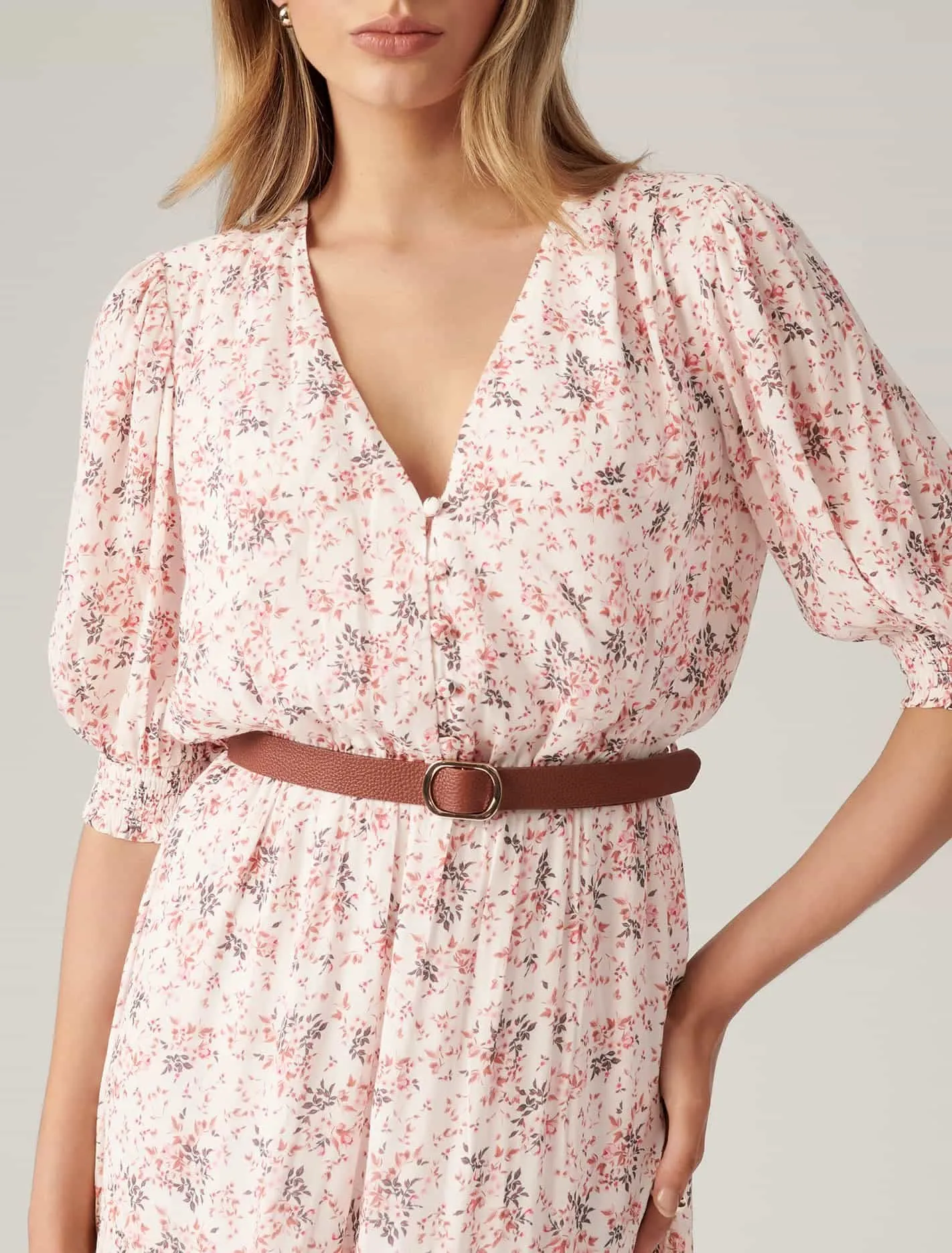 Michelle Belted Midi Dress