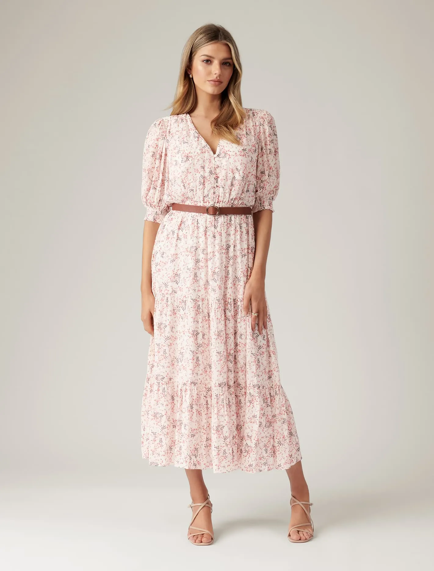 Michelle Belted Midi Dress