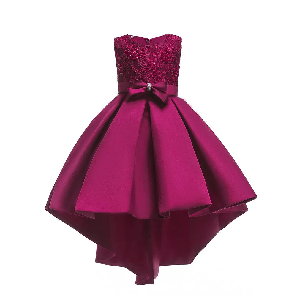Middle and Big Children's Dress High-End Children's Princess Dress Trailing Performance Wear