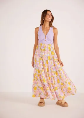 MINKPINK Soleil Tiered Flowy Midi Skirt - Retro Floral ***FINAL SALE***