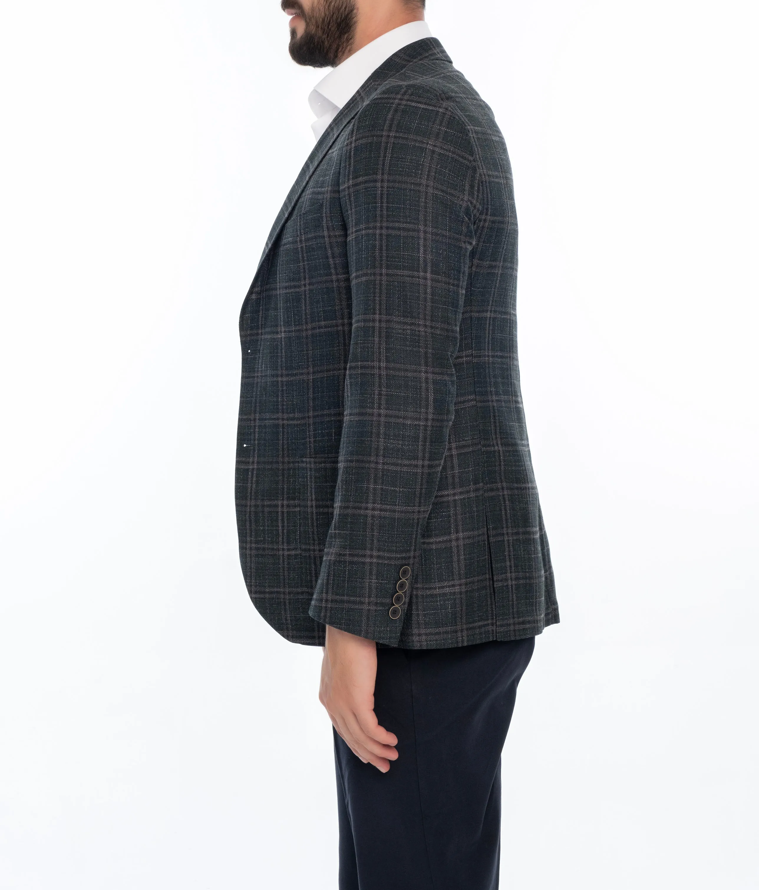 MONROE REGULAR FIT PLAID SPORT COAT