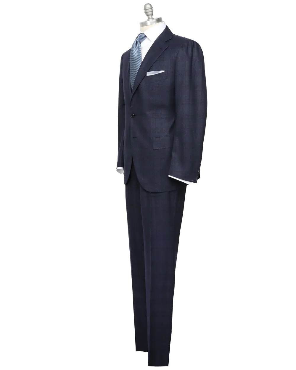 Navy Tonal Plaid Suit