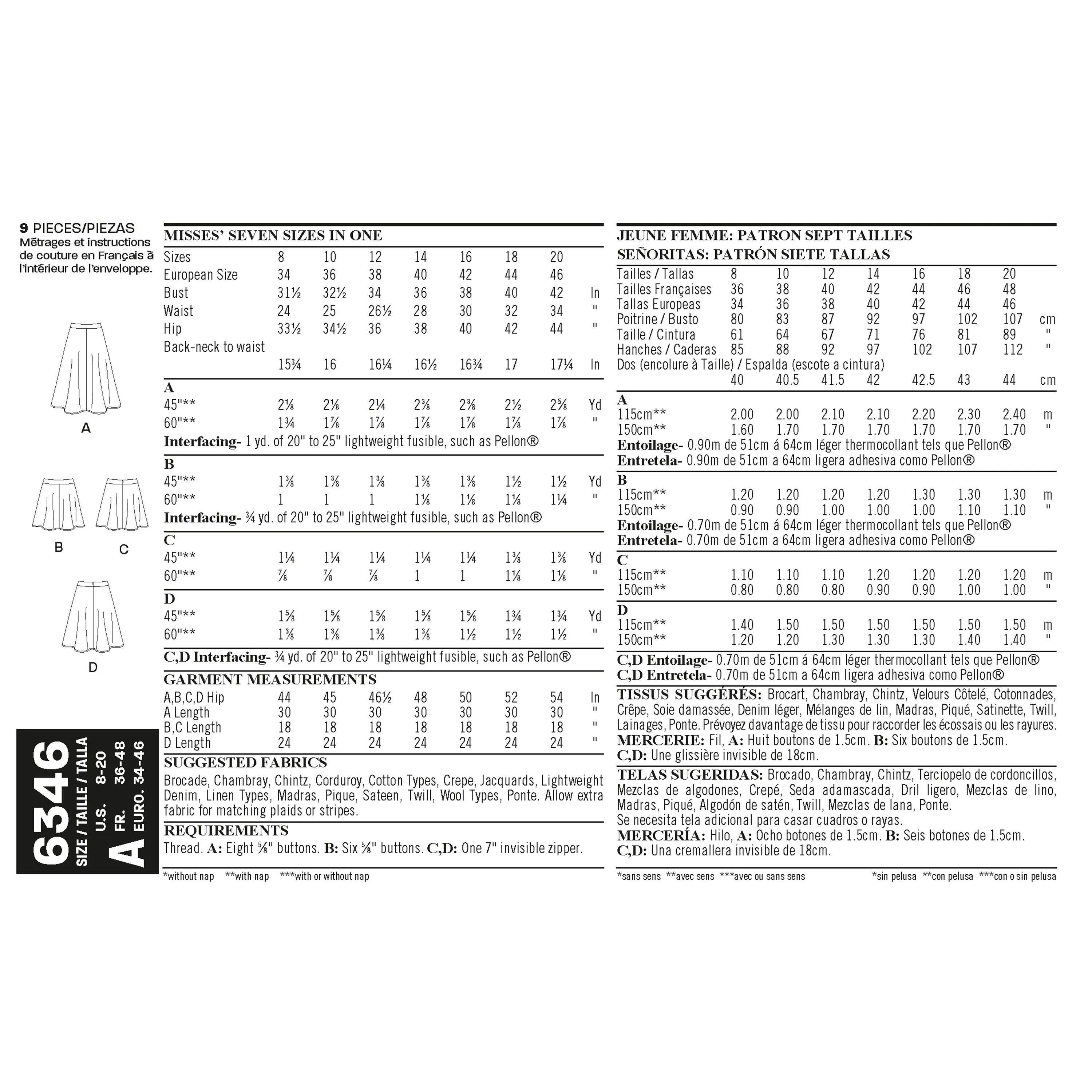 New Look Sewing Pattern 6346