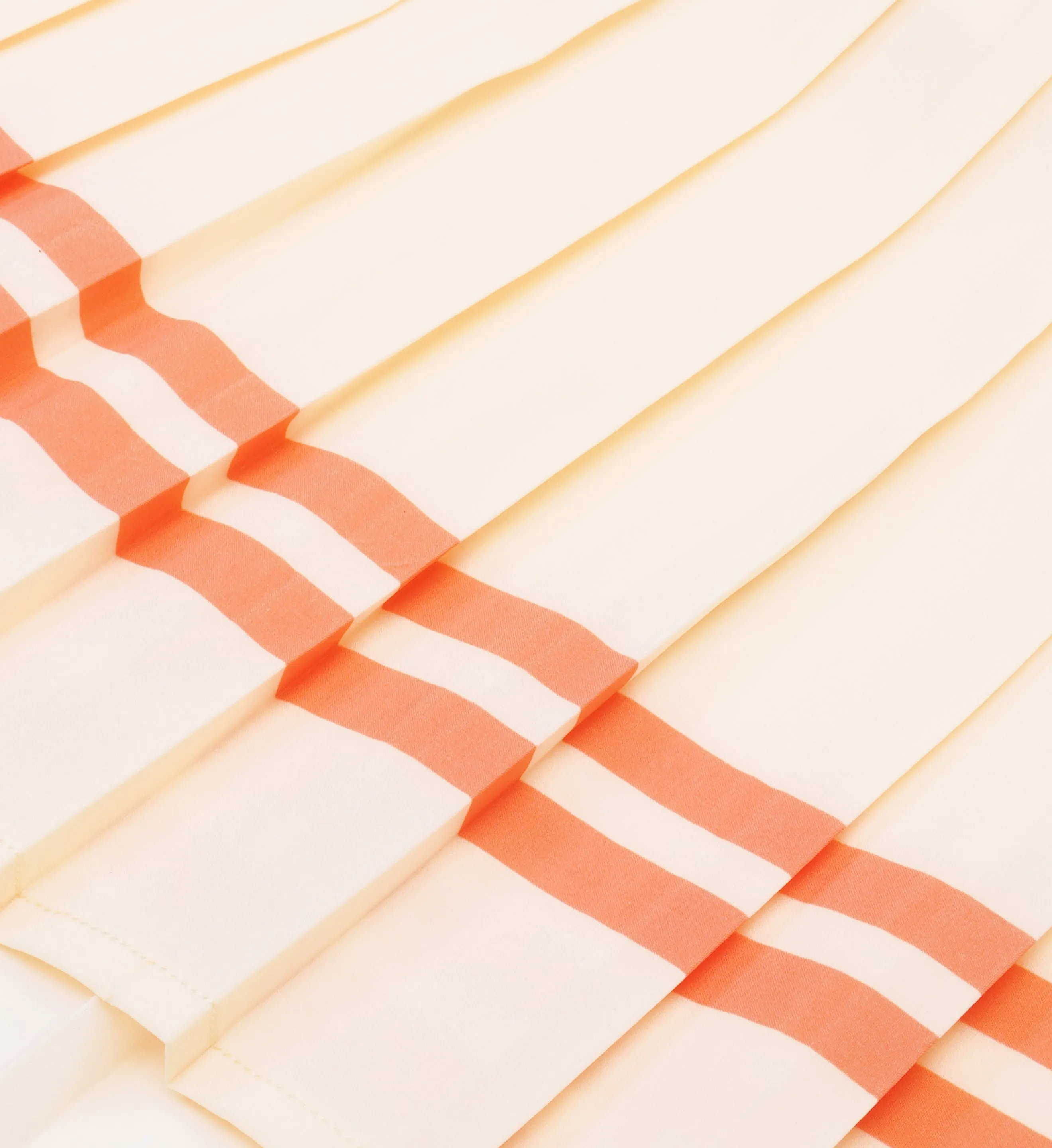 New Serif Pleated Skirt - Almond/Pomodoro