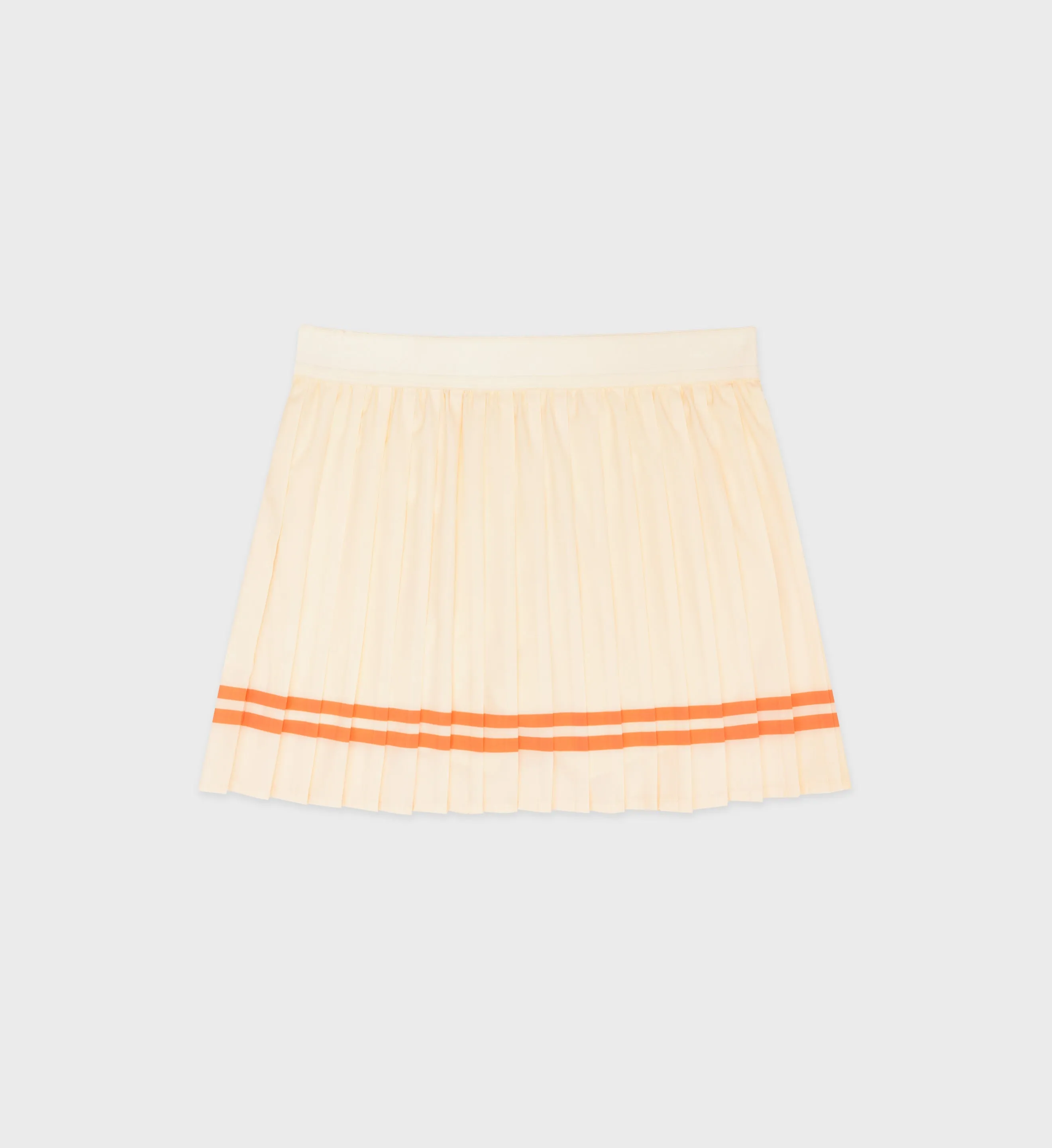 New Serif Pleated Skirt - Almond/Pomodoro