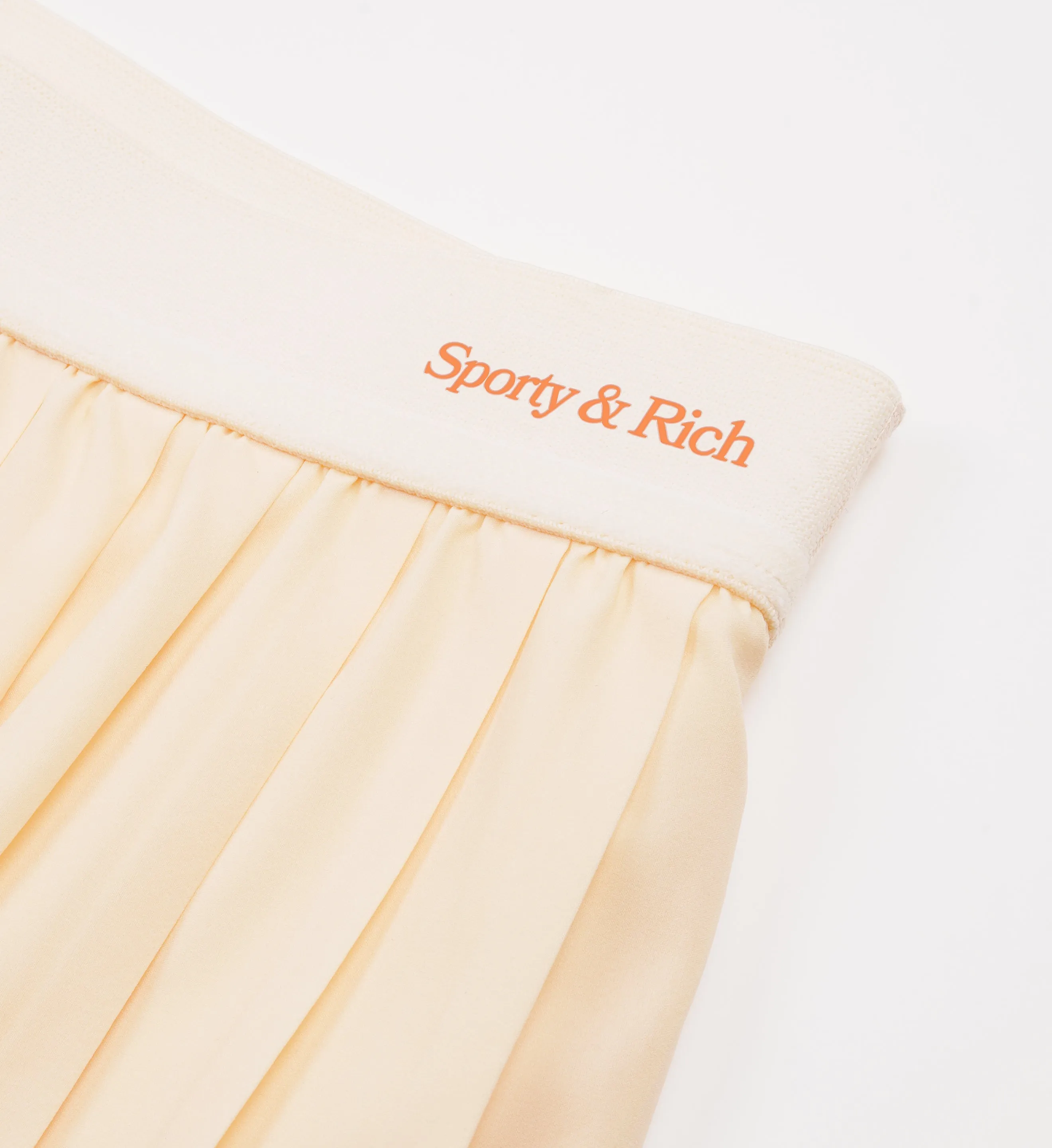 New Serif Pleated Skirt - Almond/Pomodoro