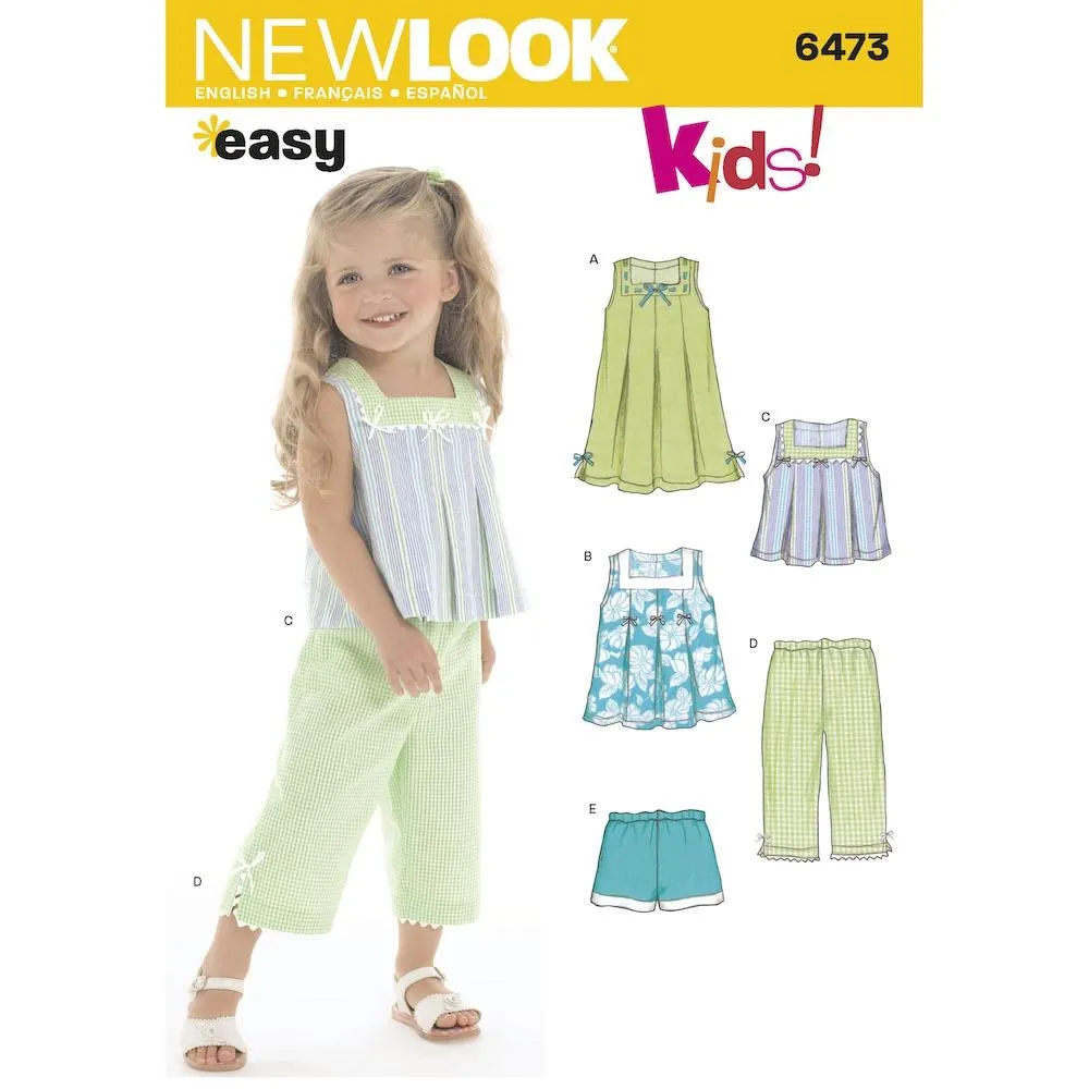 Newlook Pattern 6473 Toddler Separates