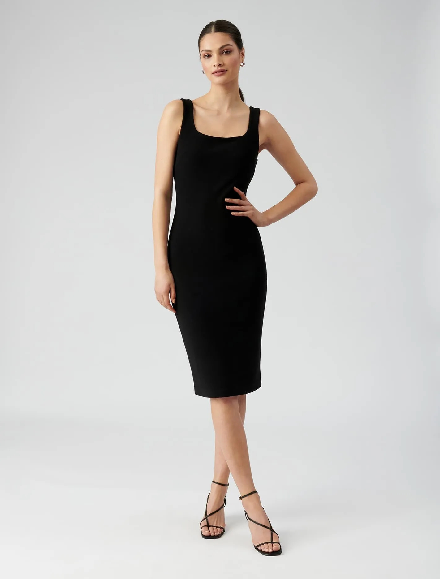 Niya Square Neck Midi Dress
