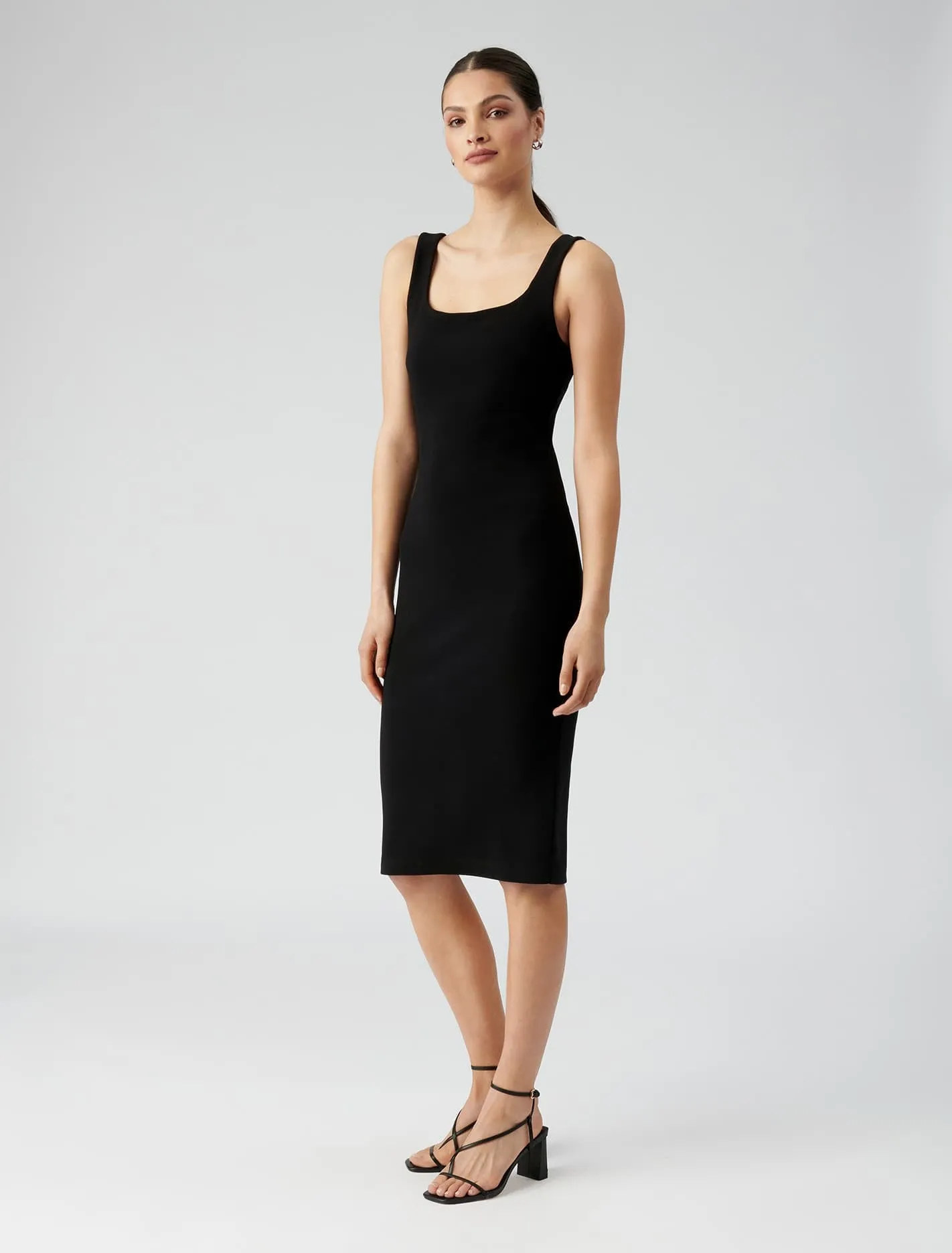 Niya Square Neck Midi Dress