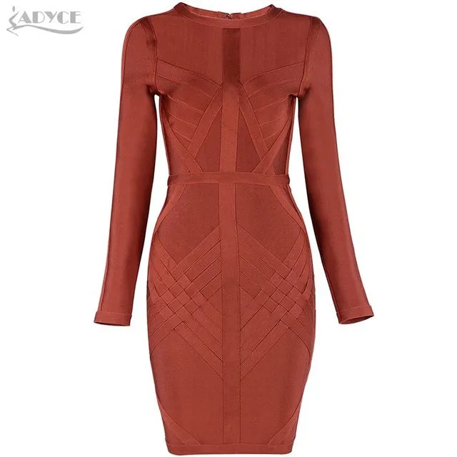 O Neck Long Sleeve Sexy Women Dress
