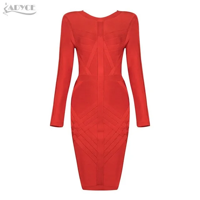 O Neck Long Sleeve Sexy Women Dress