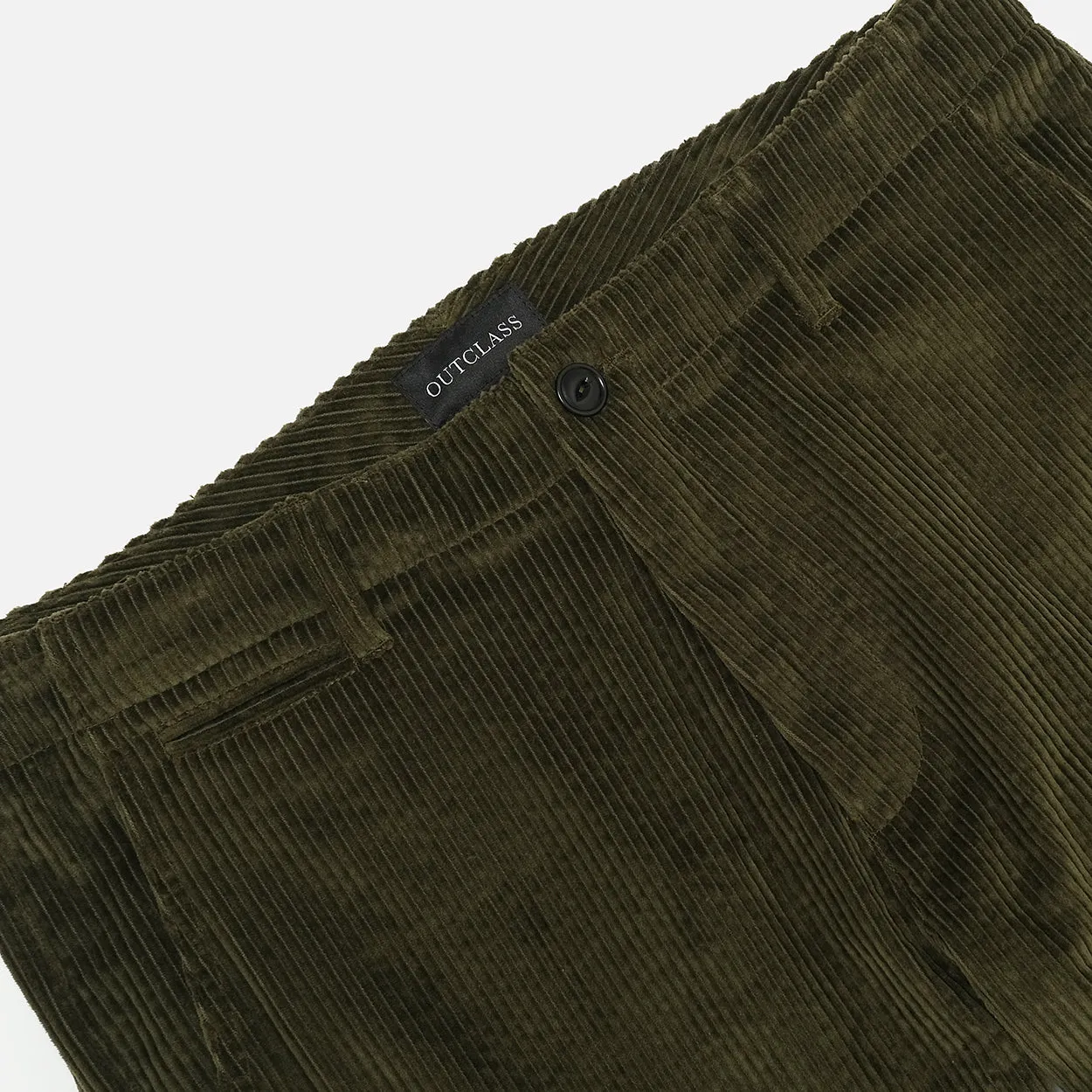 Olive Corduroy Camp Pant