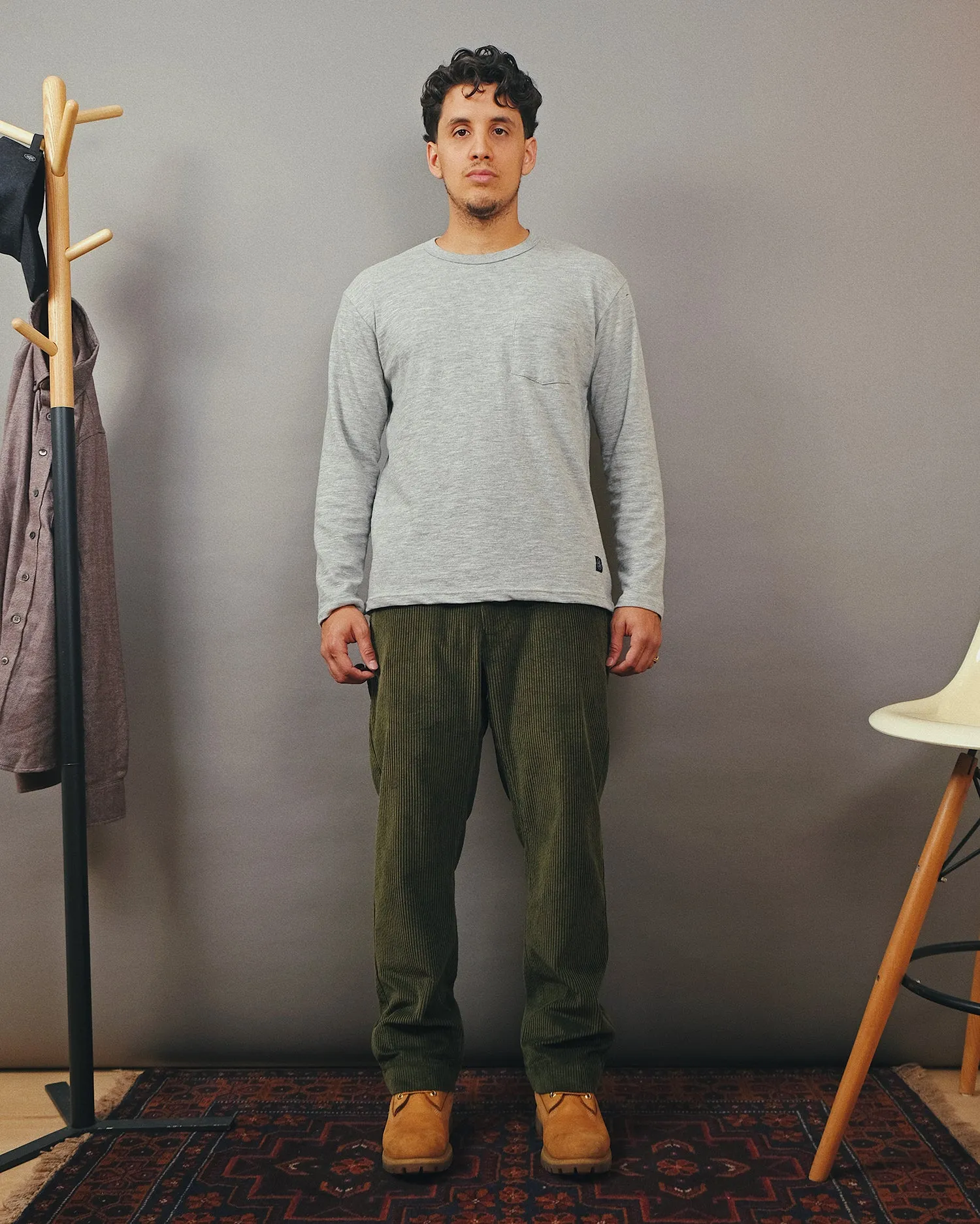 Olive Corduroy Camp Pant