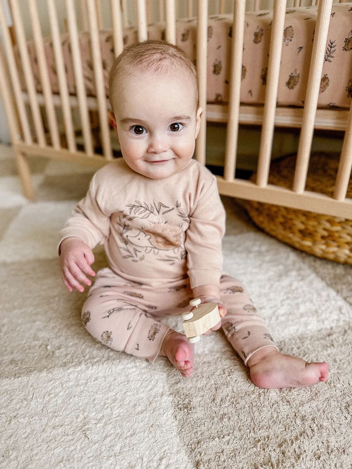 Organic Sweatshirt & Jogger Set, Prickles