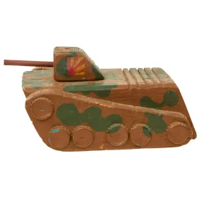Original U.S. / Japanese WWII “POW” Made Type 95 Ha-Go Light Tank Wood Model Toy