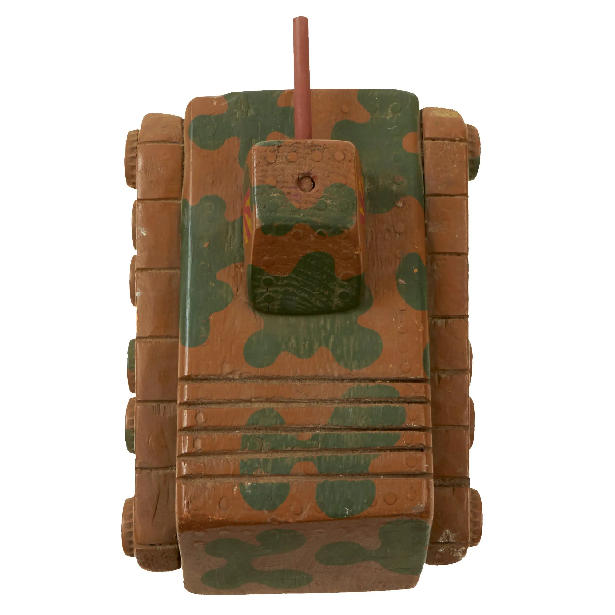 Original U.S. / Japanese WWII “POW” Made Type 95 Ha-Go Light Tank Wood Model Toy