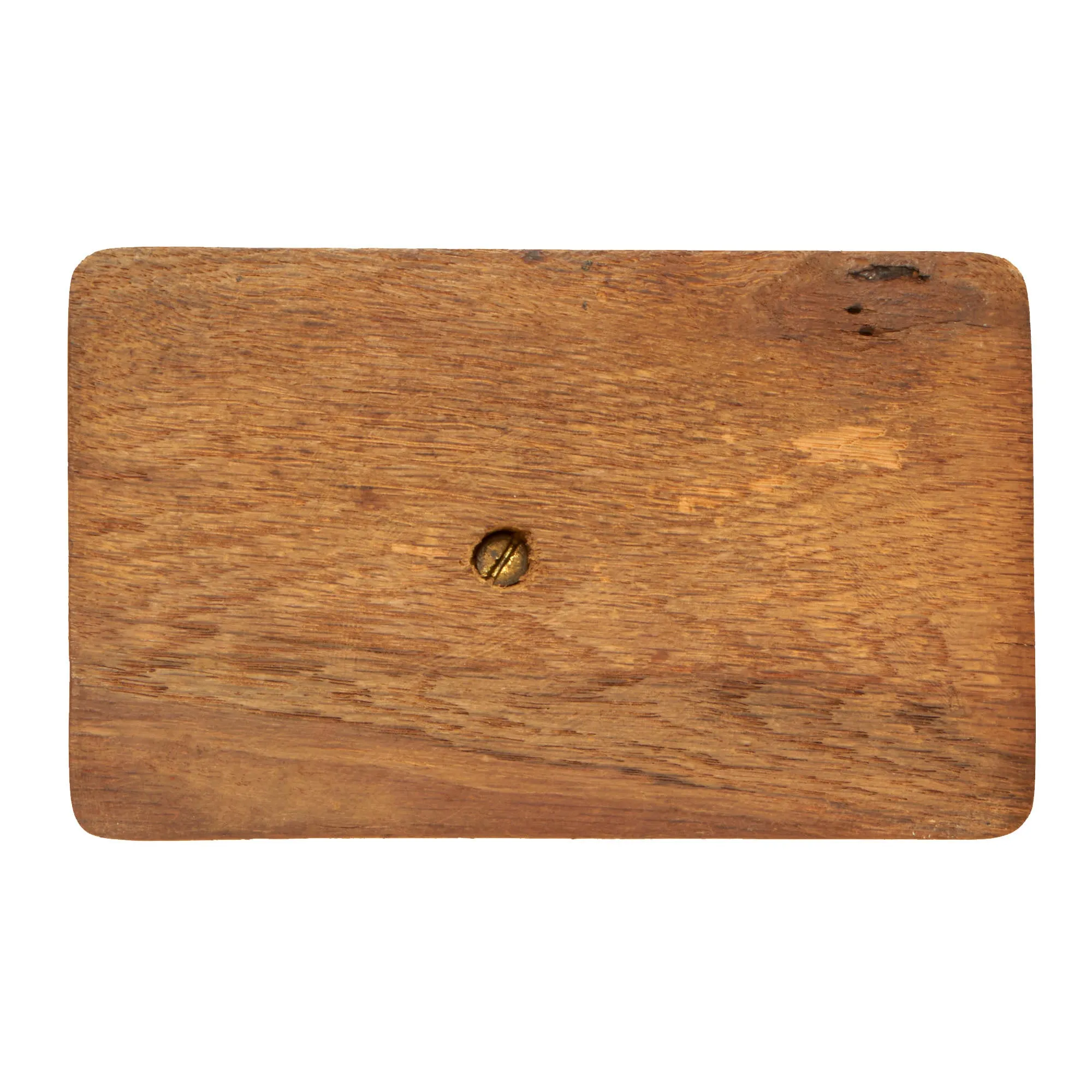 Original U.S. WWII Italian POW Made M4 Sherman Tank Wood Desktop Cigarette Tobacco Box - Formerly A.A.F. Tank Museum Collection