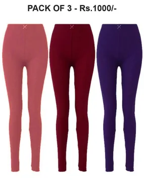 Pack of 3 Sexy Stretchable Tights & Leggings - Fashion Tights Full Legging