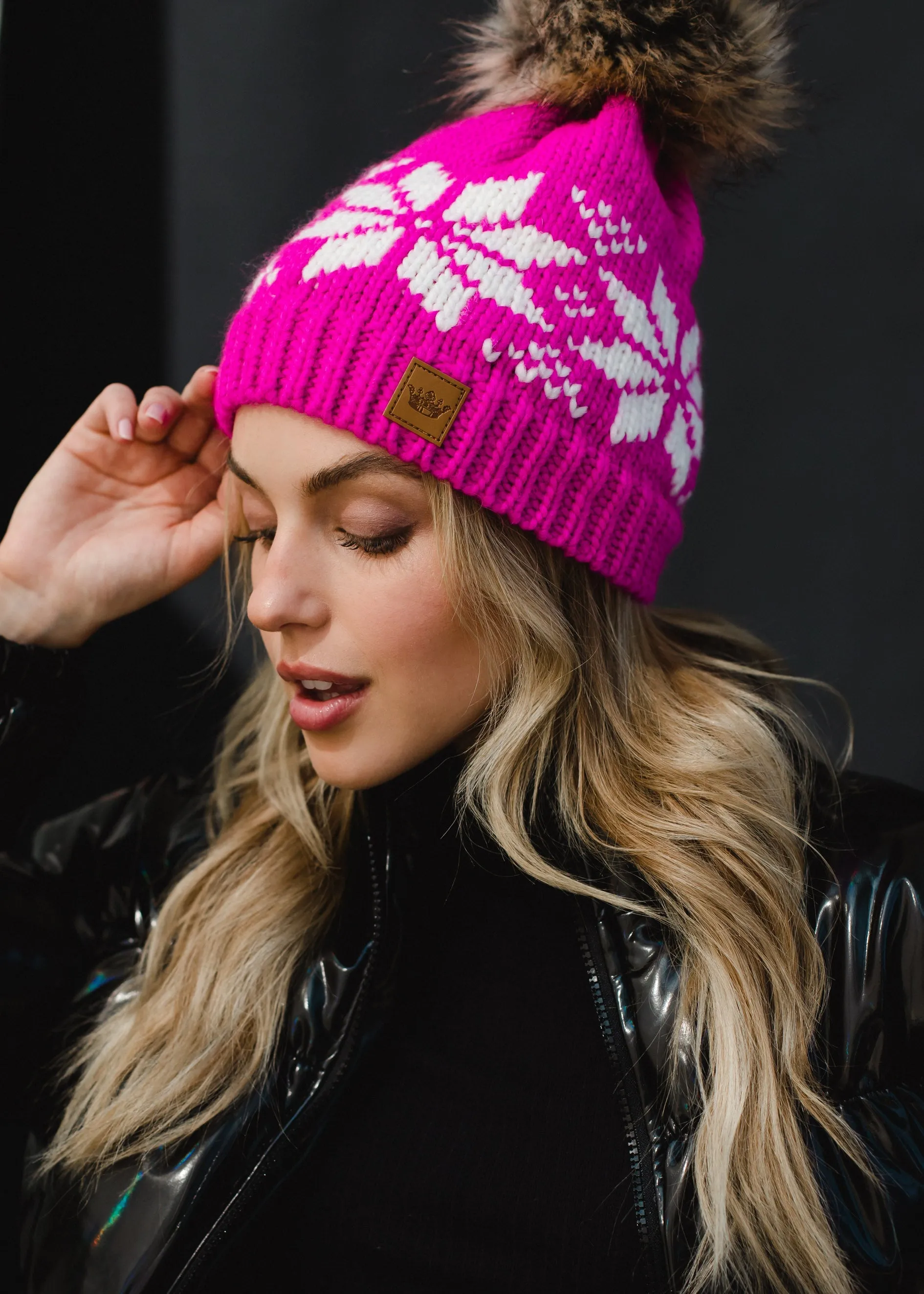 Panache Snowflake Knit Hat