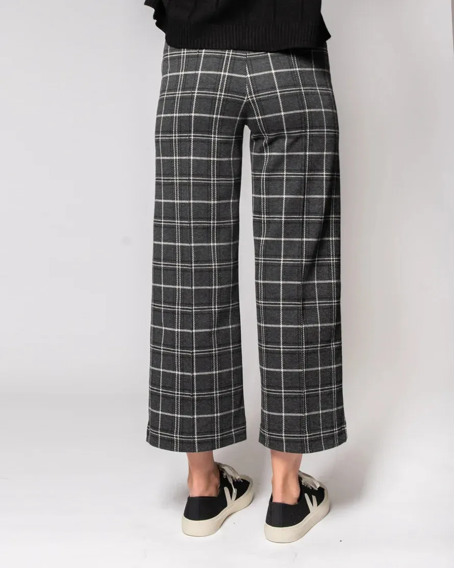 PART TWO ILISAN GREY CHECK TROUSERS