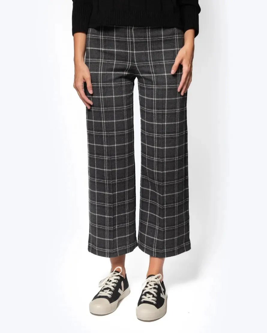 PART TWO ILISAN GREY CHECK TROUSERS