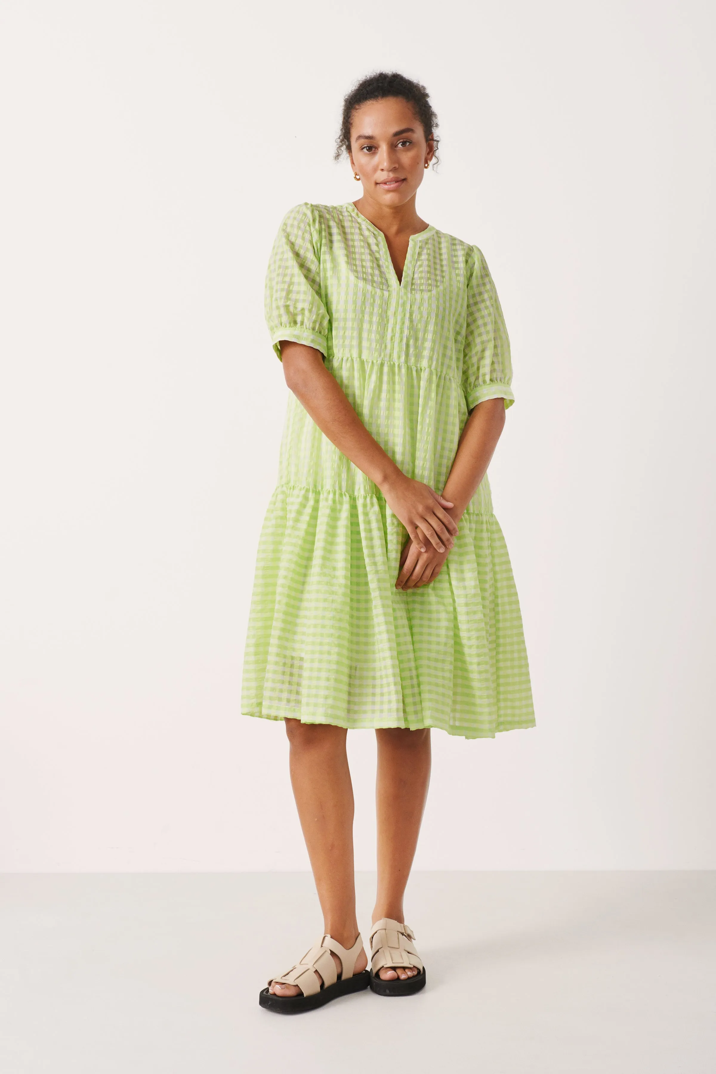 Part Two Nidia Gingham Summer Dress 7883