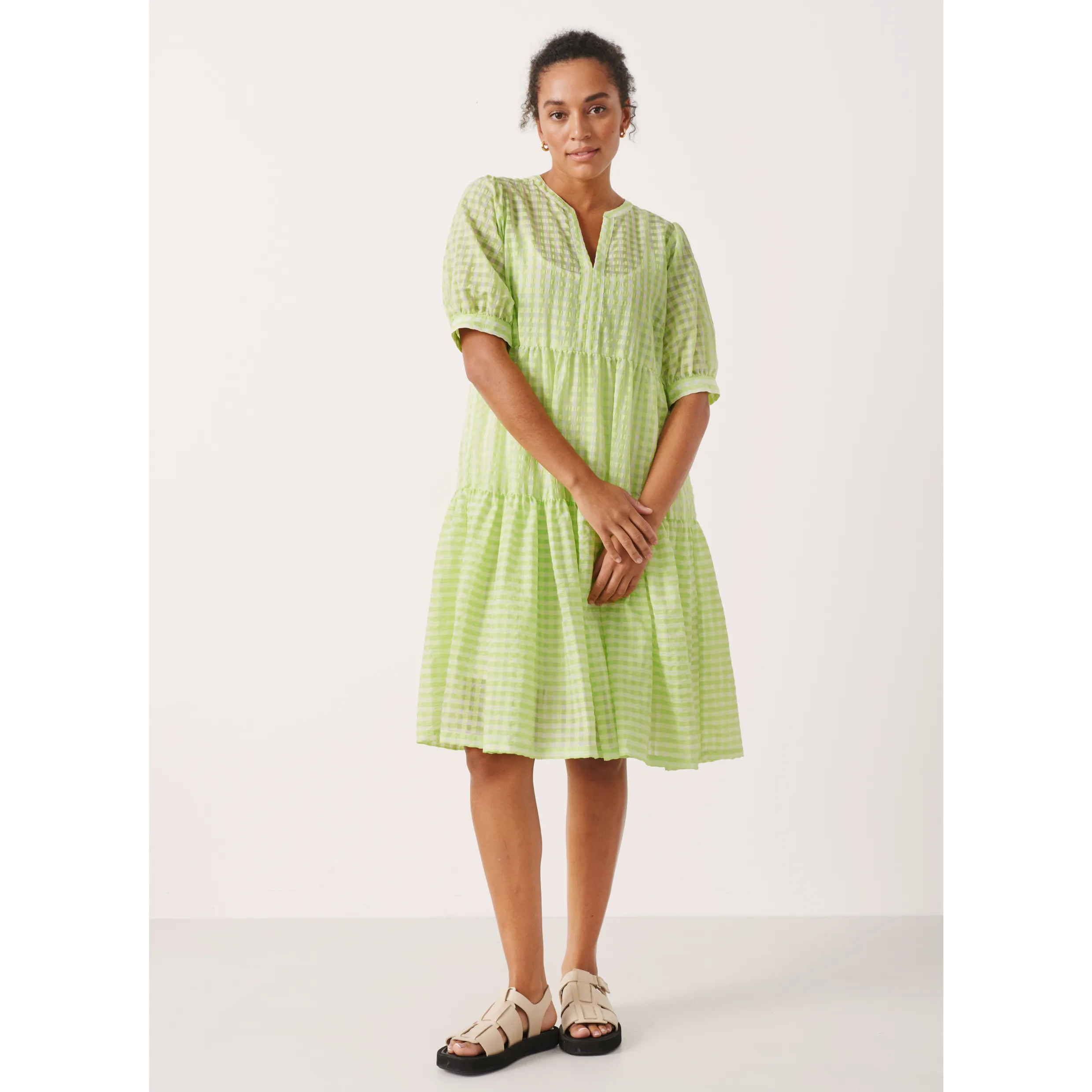 Part Two Nidia Gingham Summer Dress 7883