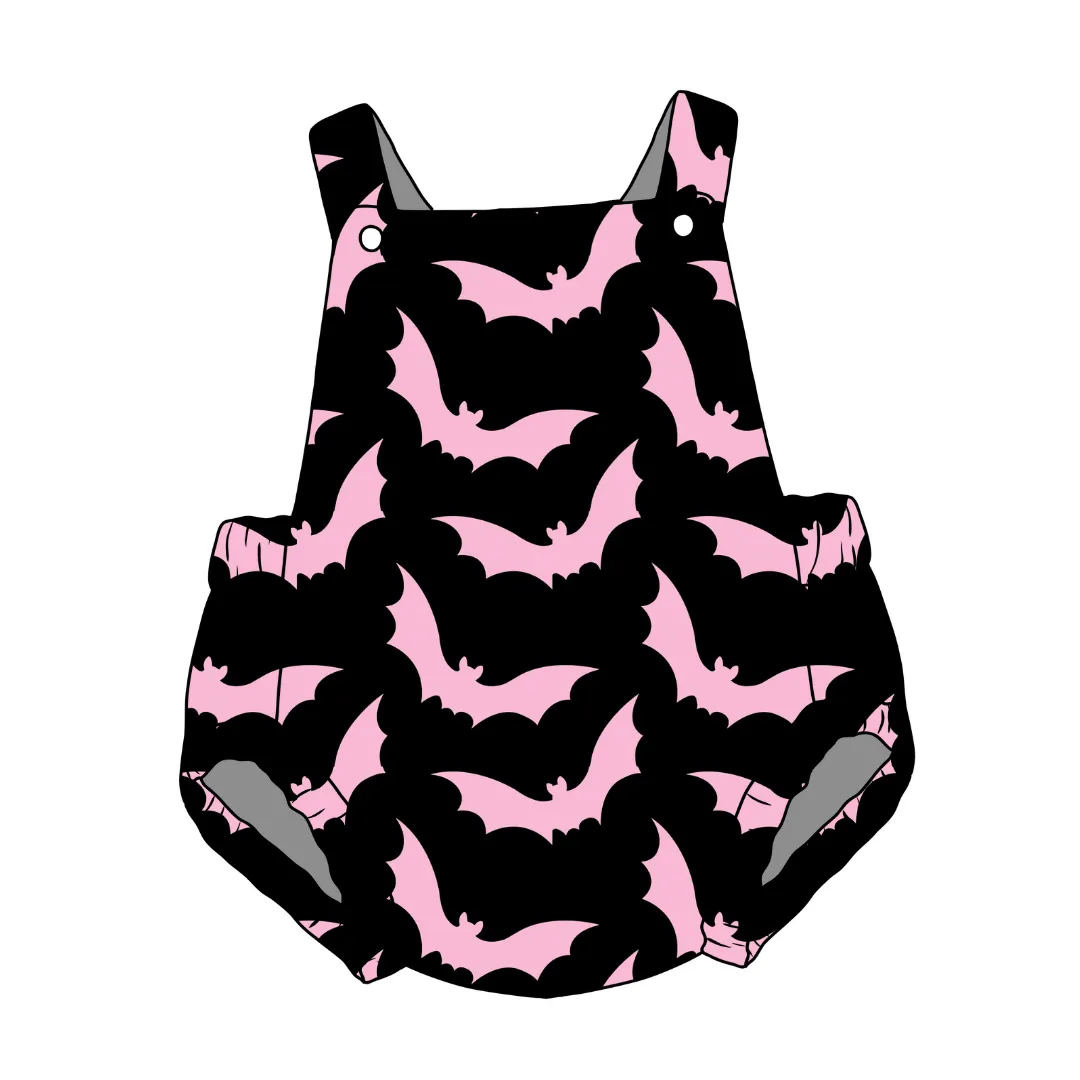 Pink Bats Unisex Baby Romper