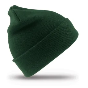 Plain Woolly Ski Hat - Bottle Green