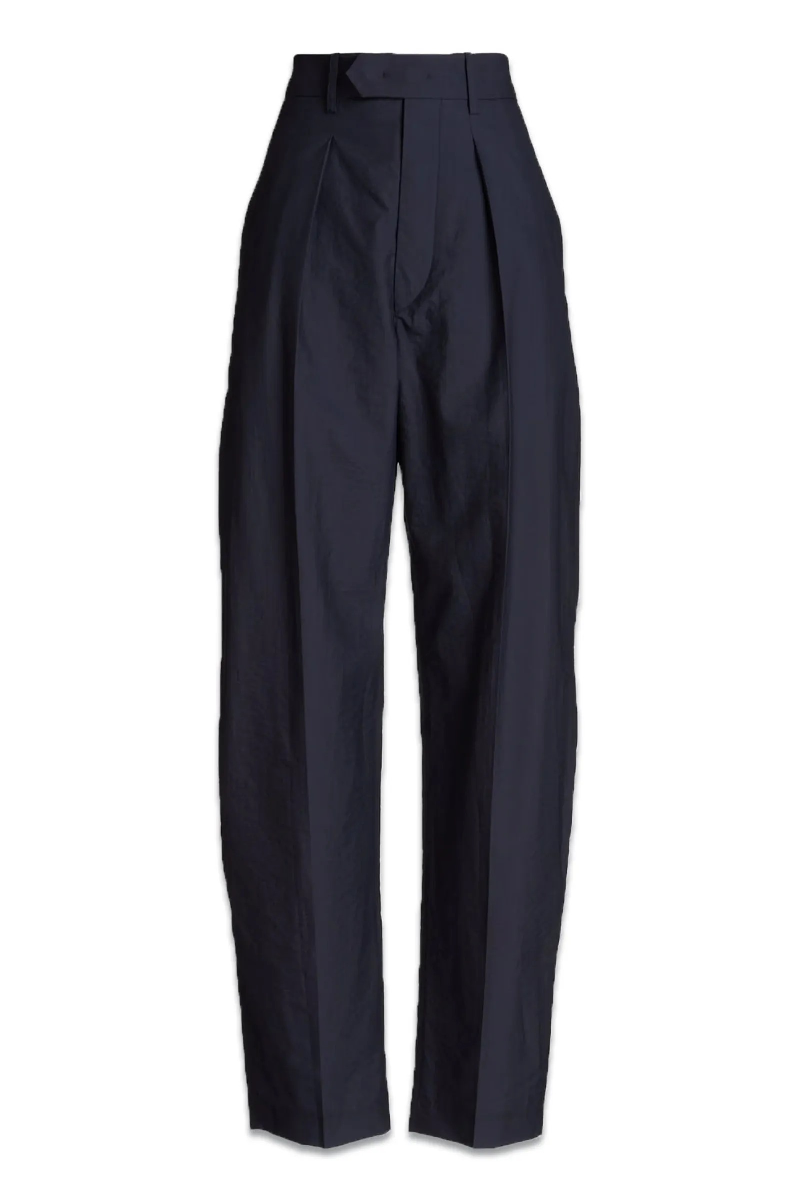 Pleated Cotton-blend Straight-leg Pants