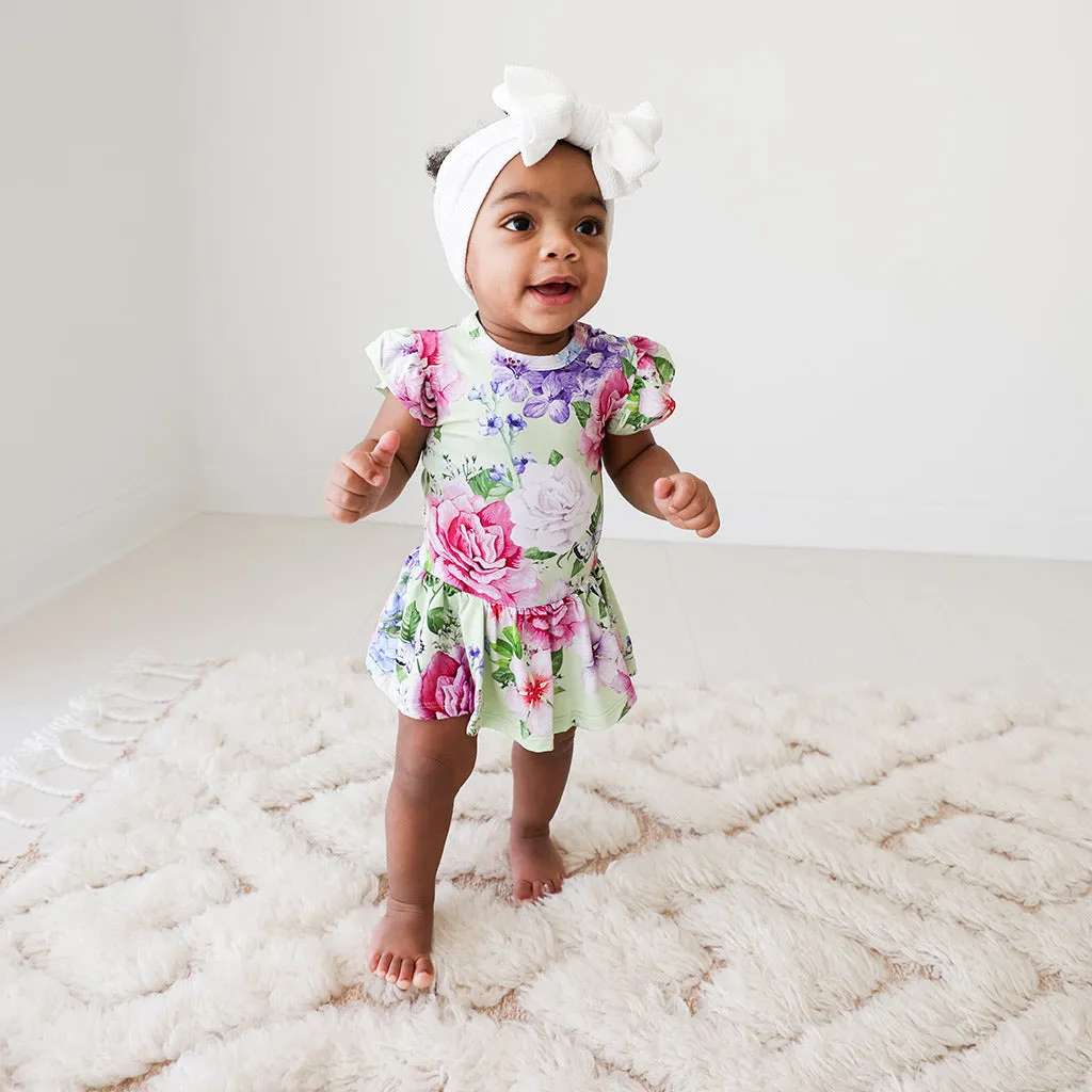 Posh Peanut Georgina Ruffled Caplseeve Basic Twirl Bodysuit