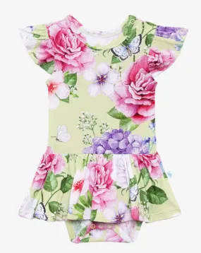Posh Peanut Georgina Ruffled Caplseeve Basic Twirl Bodysuit