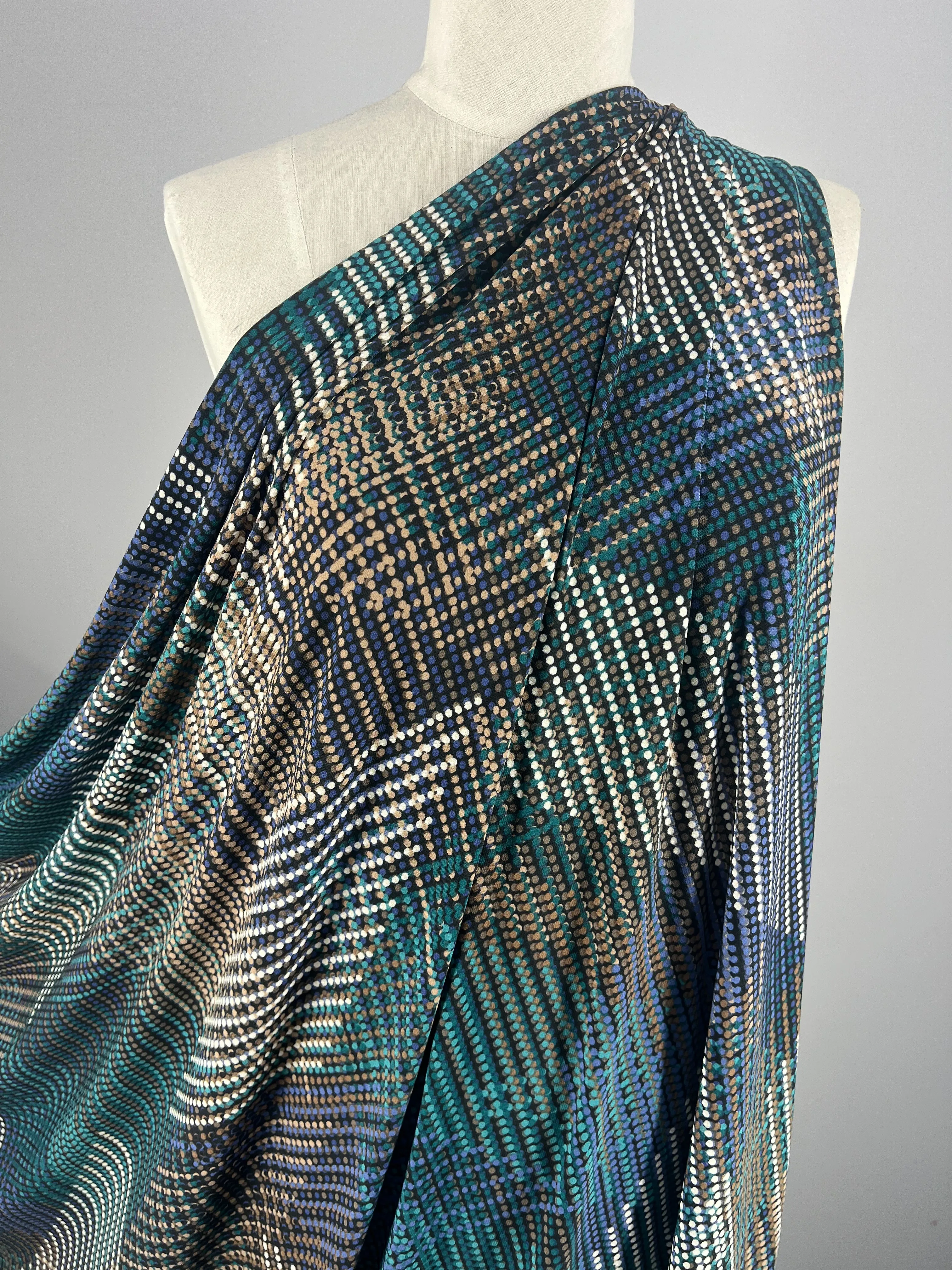 Printed Lycra - City Lights - 150cm