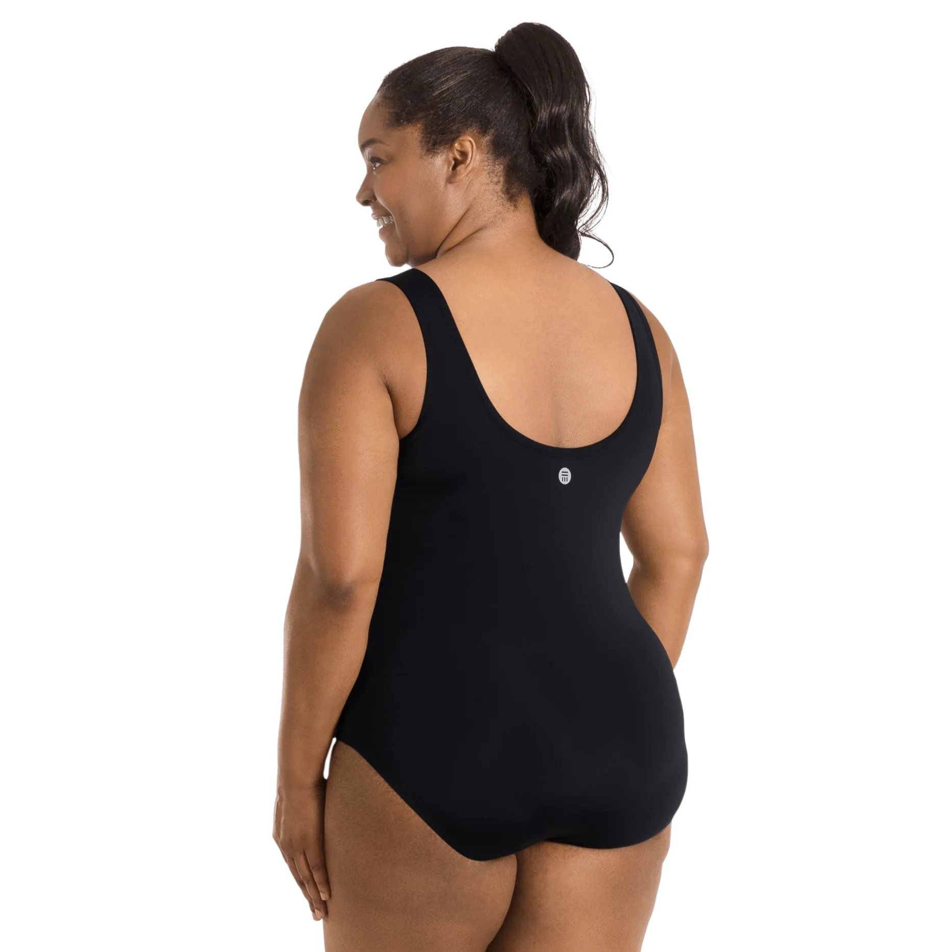 QuikEnergy Color Block Tank Suit South Pacific Black - FINAL SALE