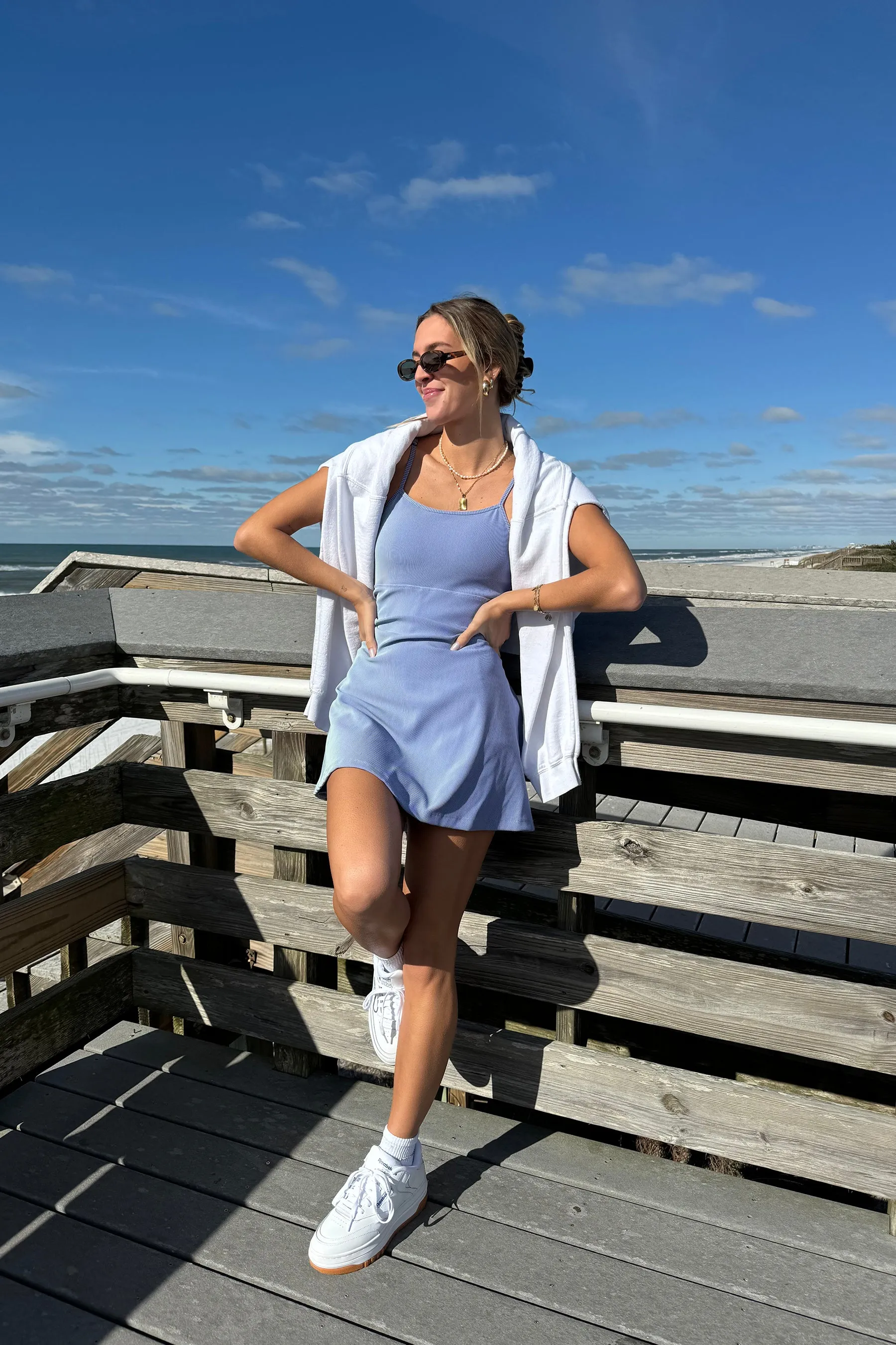 Raelyn Dress Seashore Two Tone Rib
