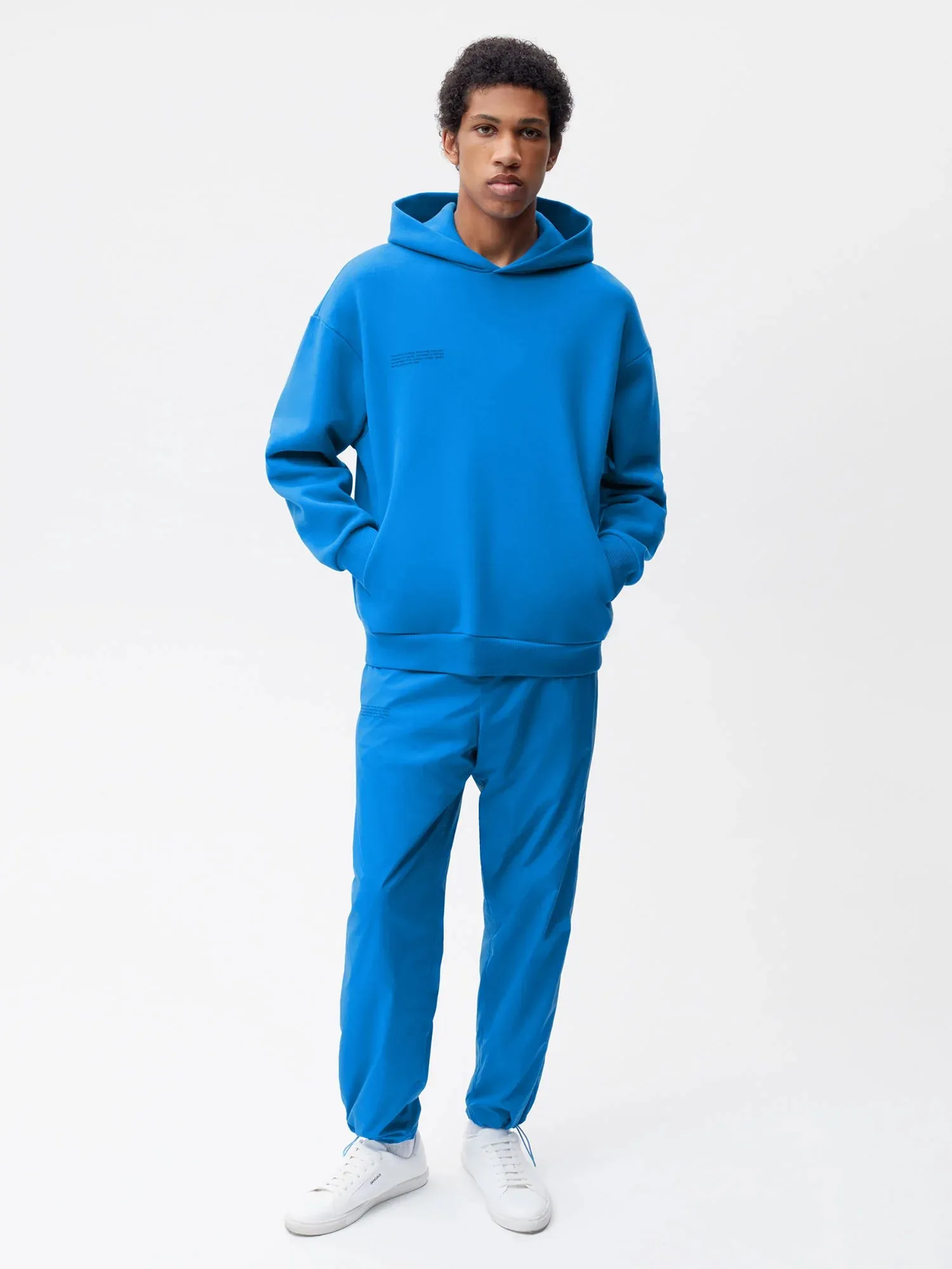 Recycled Nylon Track Pants—cerulean blue
