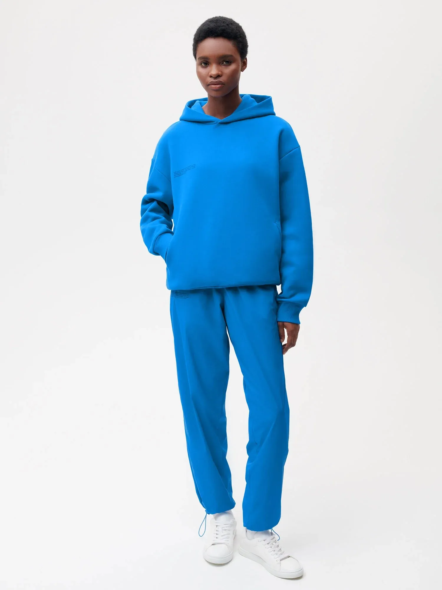 Recycled Nylon Track Pants—cerulean blue