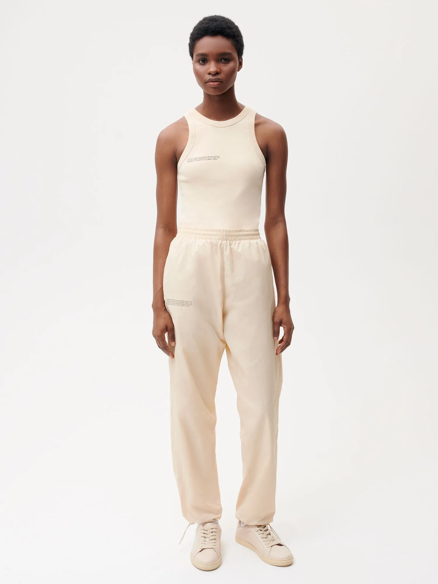 Recycled Nylon Track Pants—sand