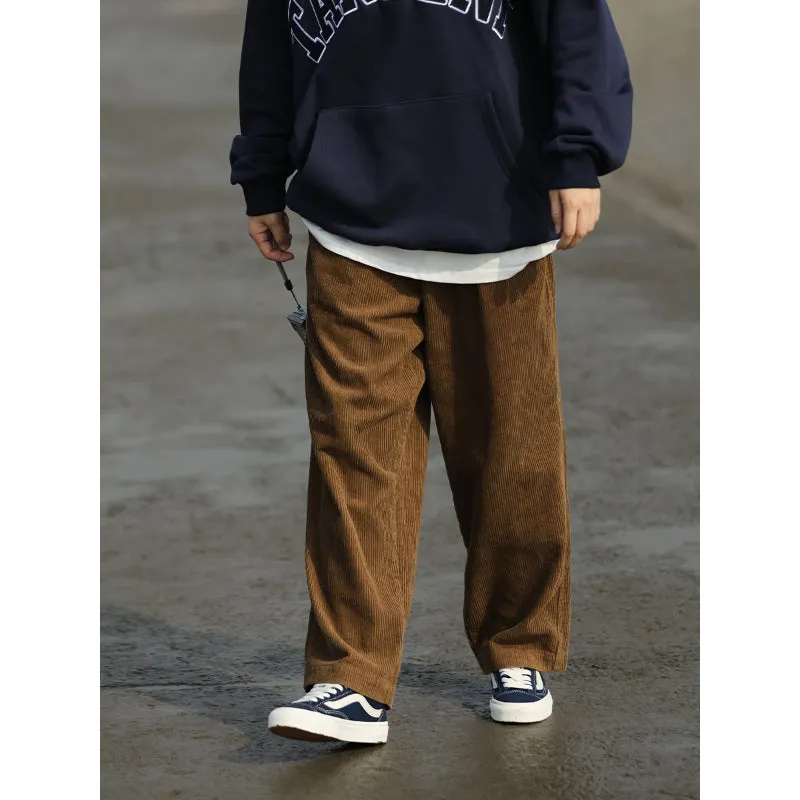 Retro Corduroy Straight-leg Casual Pants